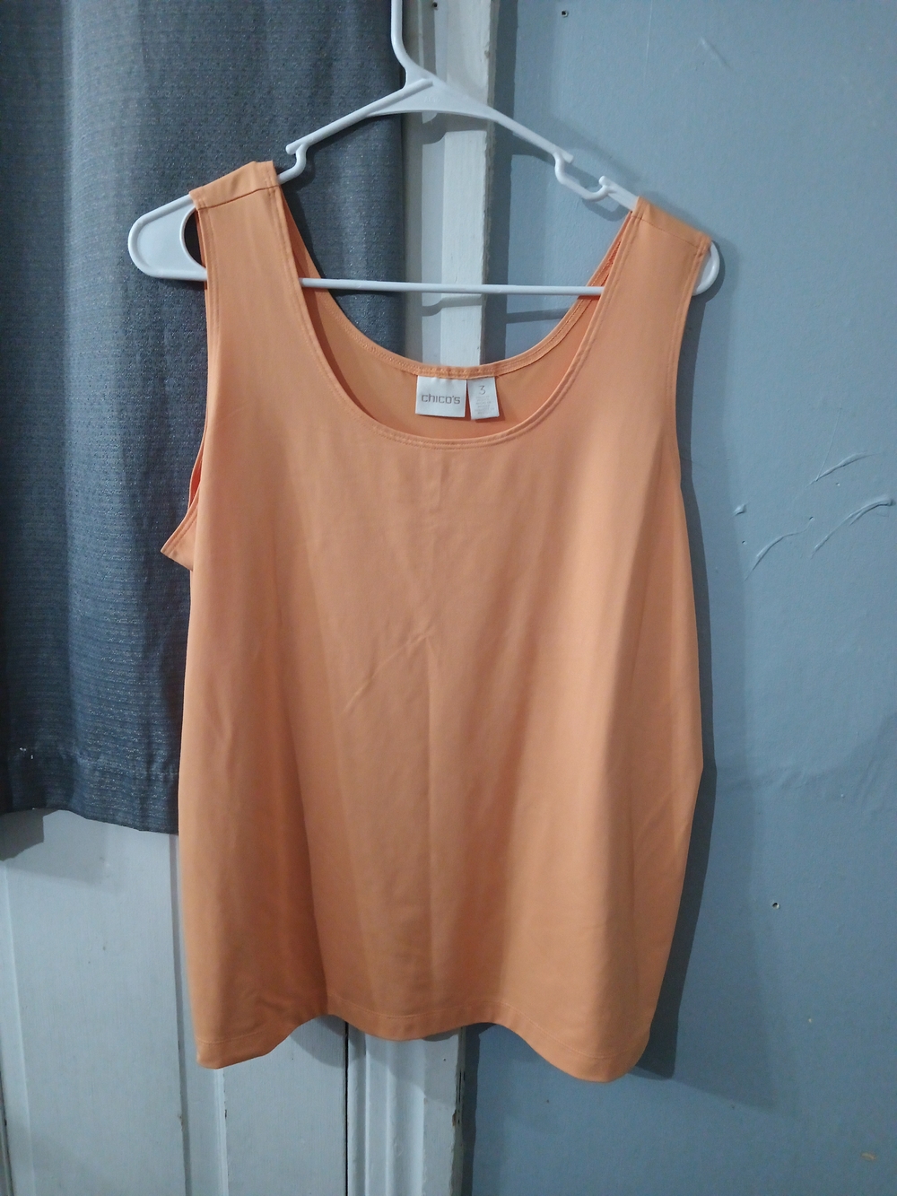 Chico's Peach Scoop-Neck Sleeveless Tank